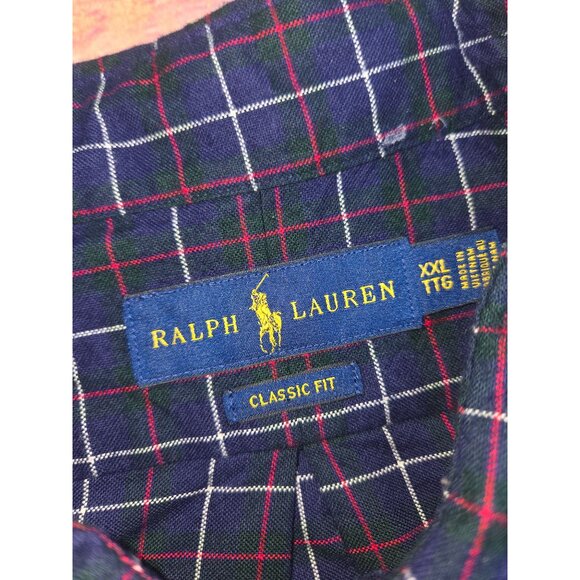 Ralph Lauren Men's Classic Fit Button-Down Plaid Shirt XXL - Picture 5 of 8